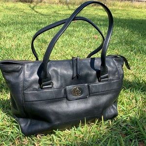 Black leather purse